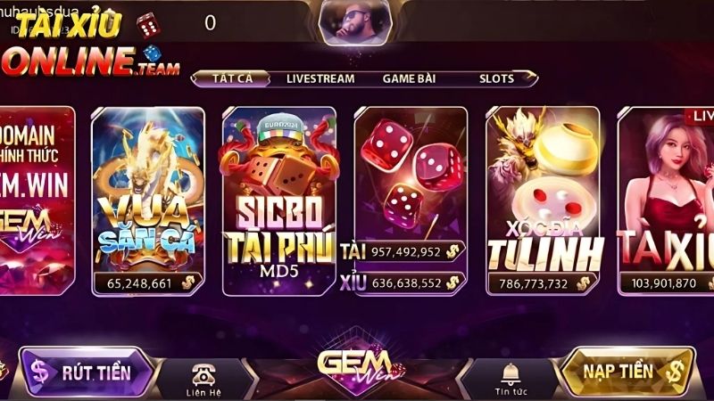 Cổng game tài xỉu Gemwin