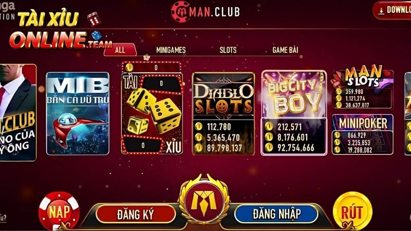 Cổng game tài xỉu Manclub