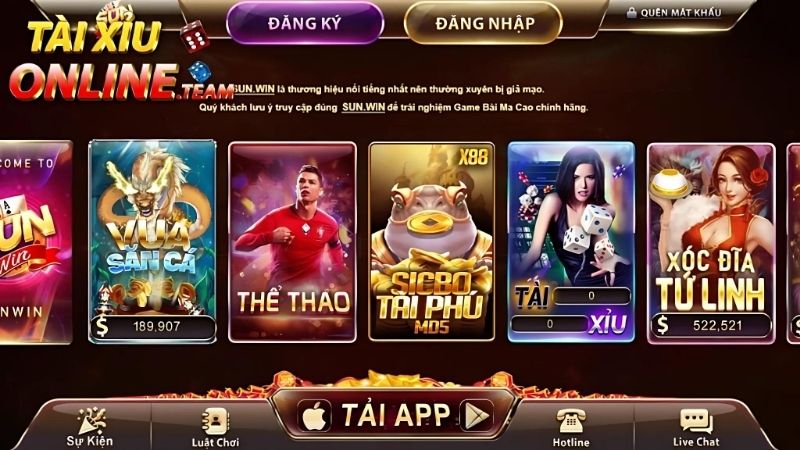 Cổng game tài xỉu online Sunwin