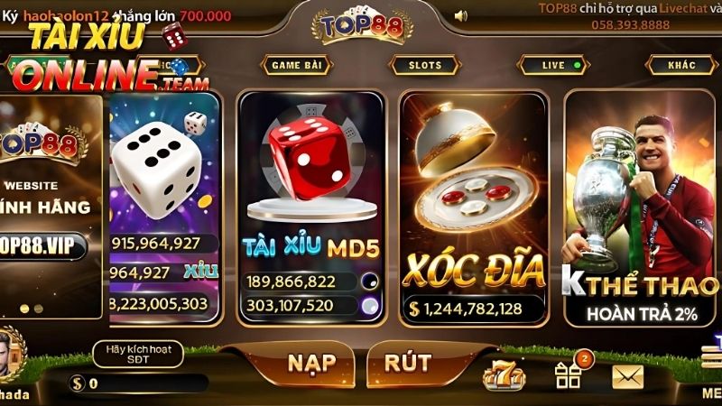 Cổng game tài xỉu Top88