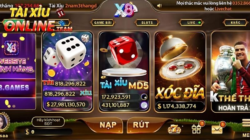 Cổng game tài xỉu X8