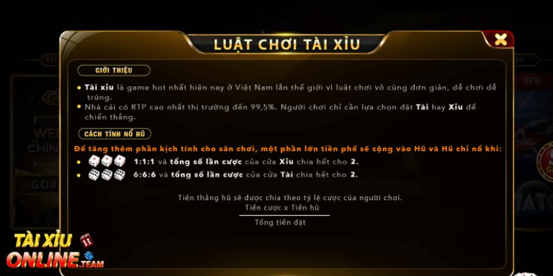 Luật chơi taixiu Go88 cho người mới