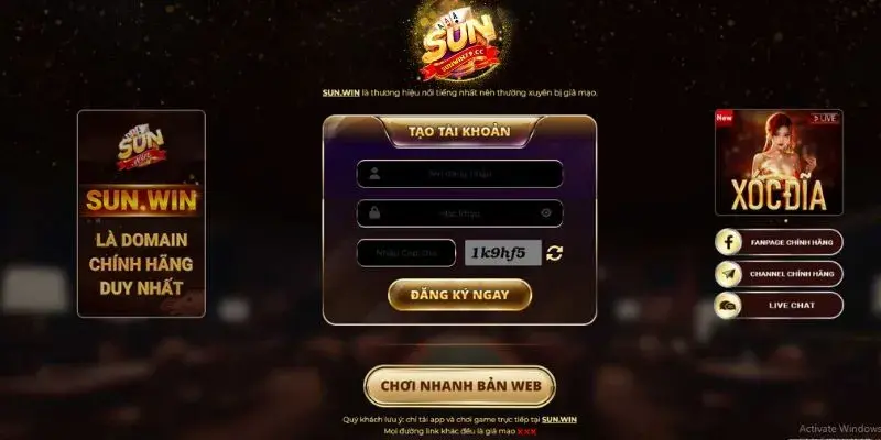 Phân biệt trang web chính thức và giả mạo của cổng game Sunwin